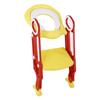 Baby Toddler Soft Toilet Chair Ladder Adjustable Safety Potty Training Seat (Red   Yellow)