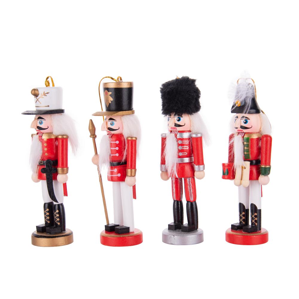 Classic Red & Gold Soldier Nutcracker Ornament Set