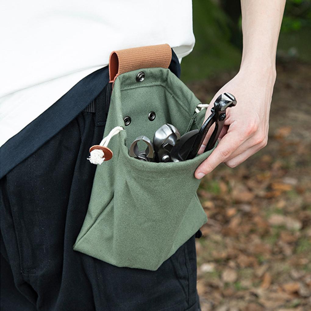 Foldable Forberry Bag With Drawstring Closure For Easy Retrieval Storage Jungle Craft Canvas Bag