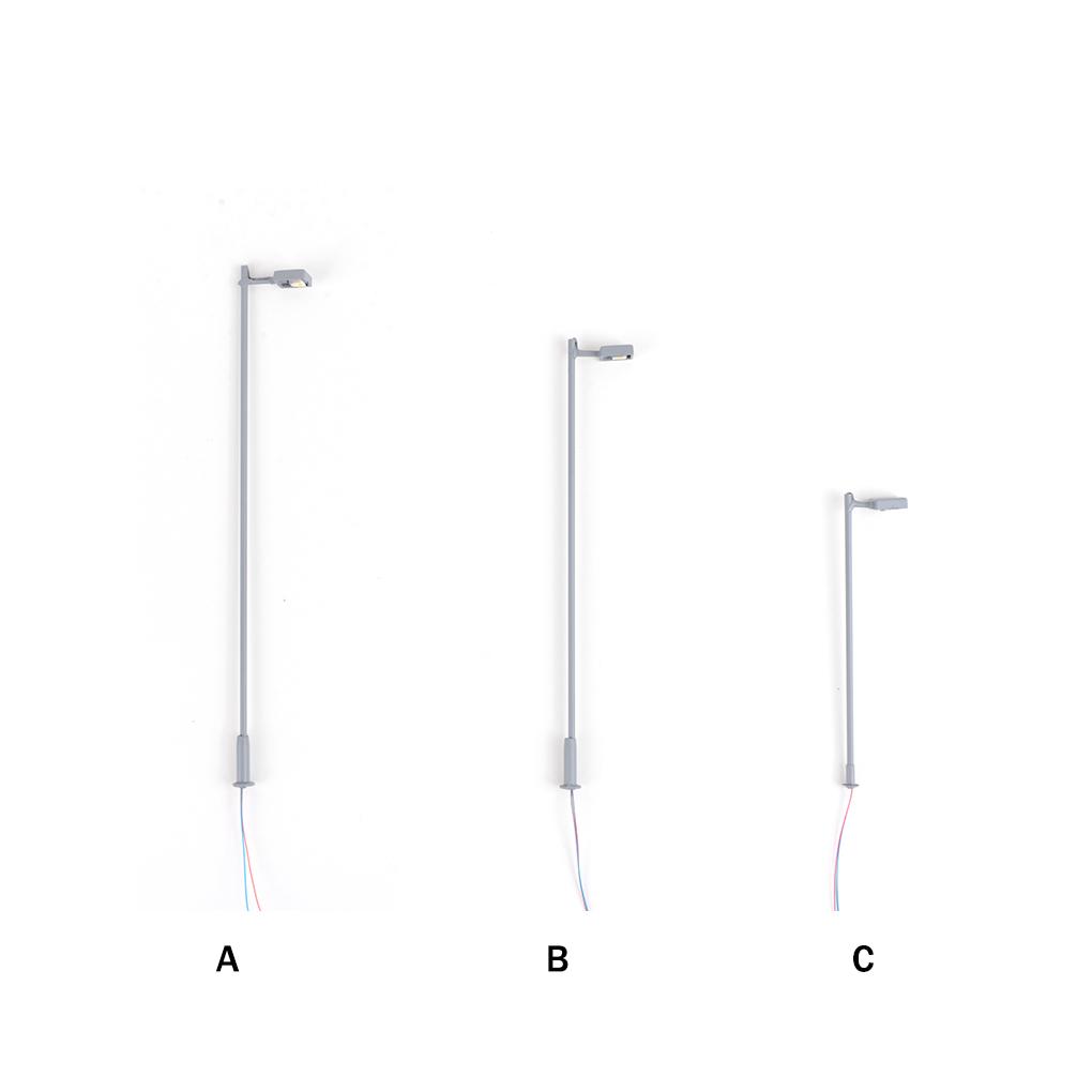 1:150/1:100/1:87 Scale Single Head Lamp Model Miniature DIY Decor Night-light Sand Table Building Park Garden Outdoor Lighting