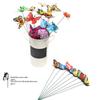 3D Butterfly Garden Stakes Set of 50 for Outdoor Decoration Plastic Rods for Various Garden and Event Applications