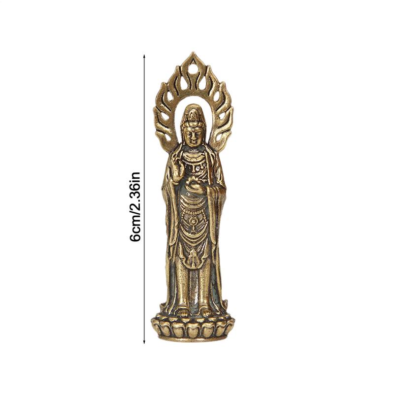 Pure Copper Mini Guan Yin Statue - Handmade Quan Yin Statues, Kwan Yin Statues, Quan Am Statue, Kuan Yin Statue,Guanyin Statue