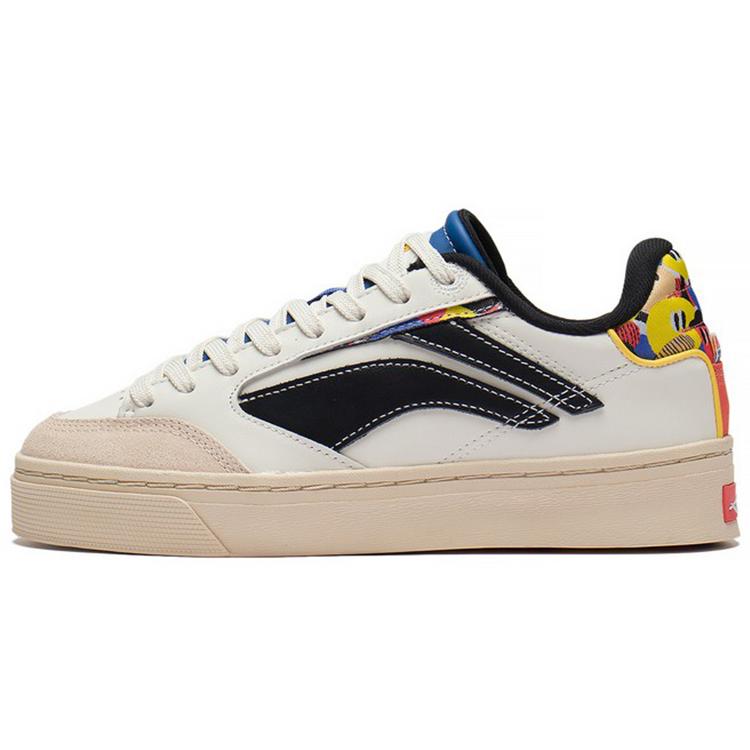 New LiNing Wave Skateboard Shoes Women's Low Top Ecru/Black AECS038-1