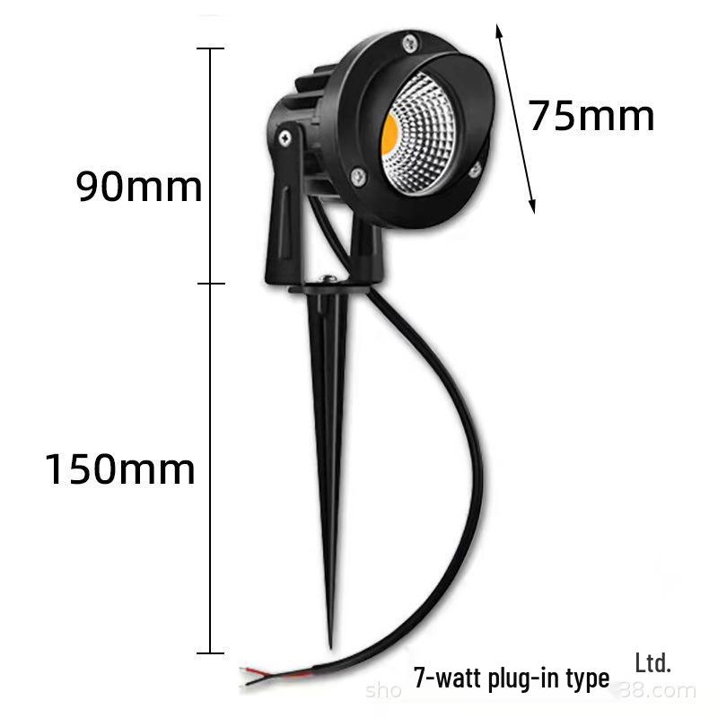LED Ground Stake Spotlight for Outdoor Lawn and Garden Landscaping 7W (Ground Stake)
