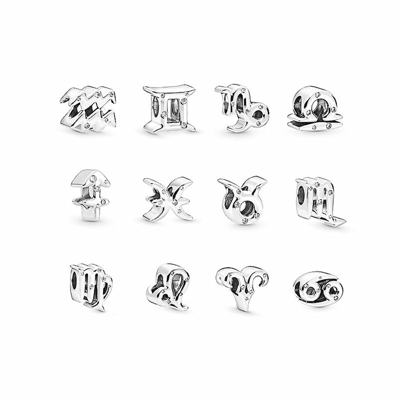 Pandora Twelve Constellations Charm Silver 925 Silver Pendant Men and Women Same Style Couple Style 798415C01 серебряный