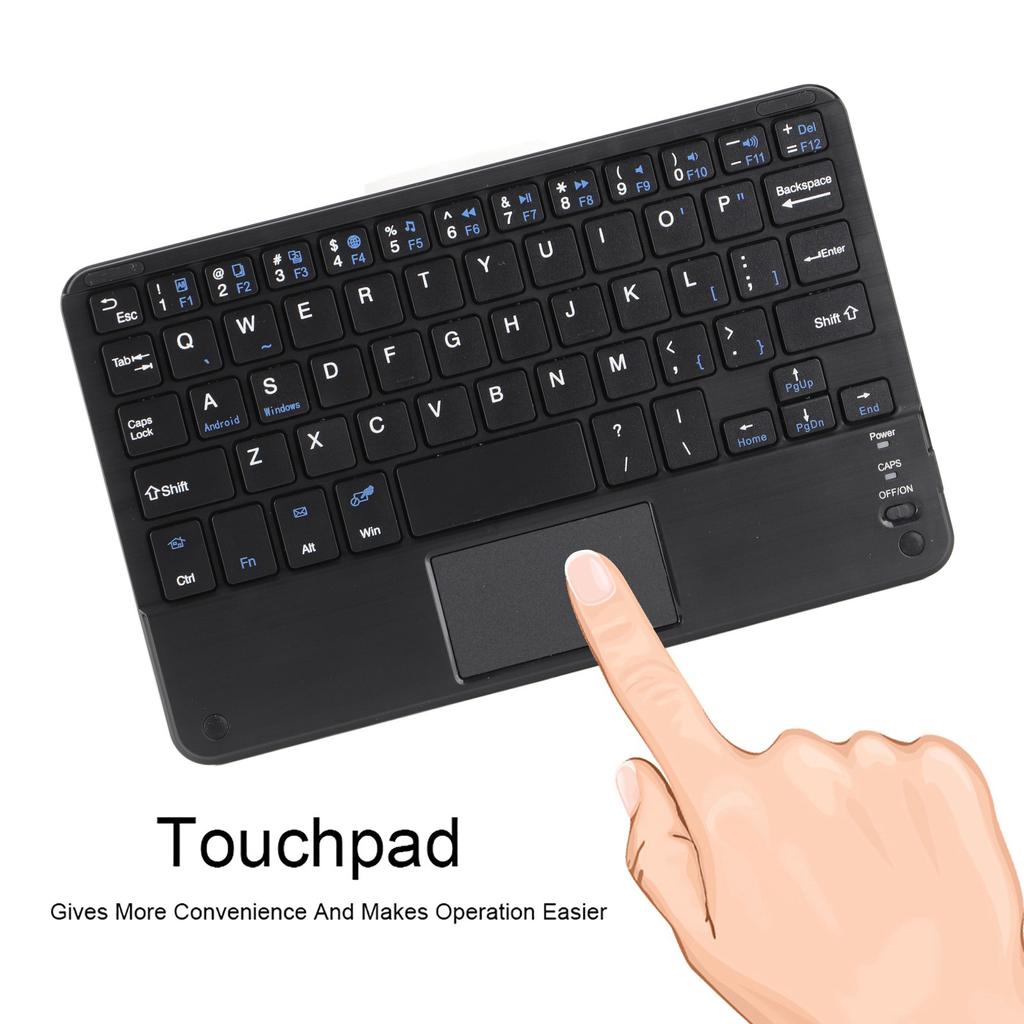 7 Inch Wireless Ultra Slim Touchpad Scissors Feet Design for Bluetooth Keyboard