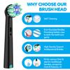 Cross Action Electric Toothbrush Replacement Heads Compatible with Oral B Pro, X-Shape and Angled Bristles Brush Head for OralB