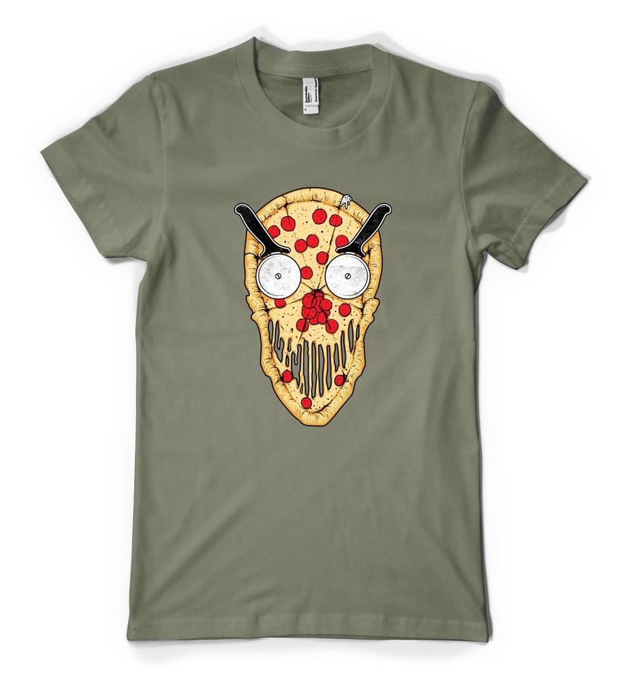 

Pizza Skull Head Pepperoni Cheese Tomato Cutter Personalised Adult T Shirt S