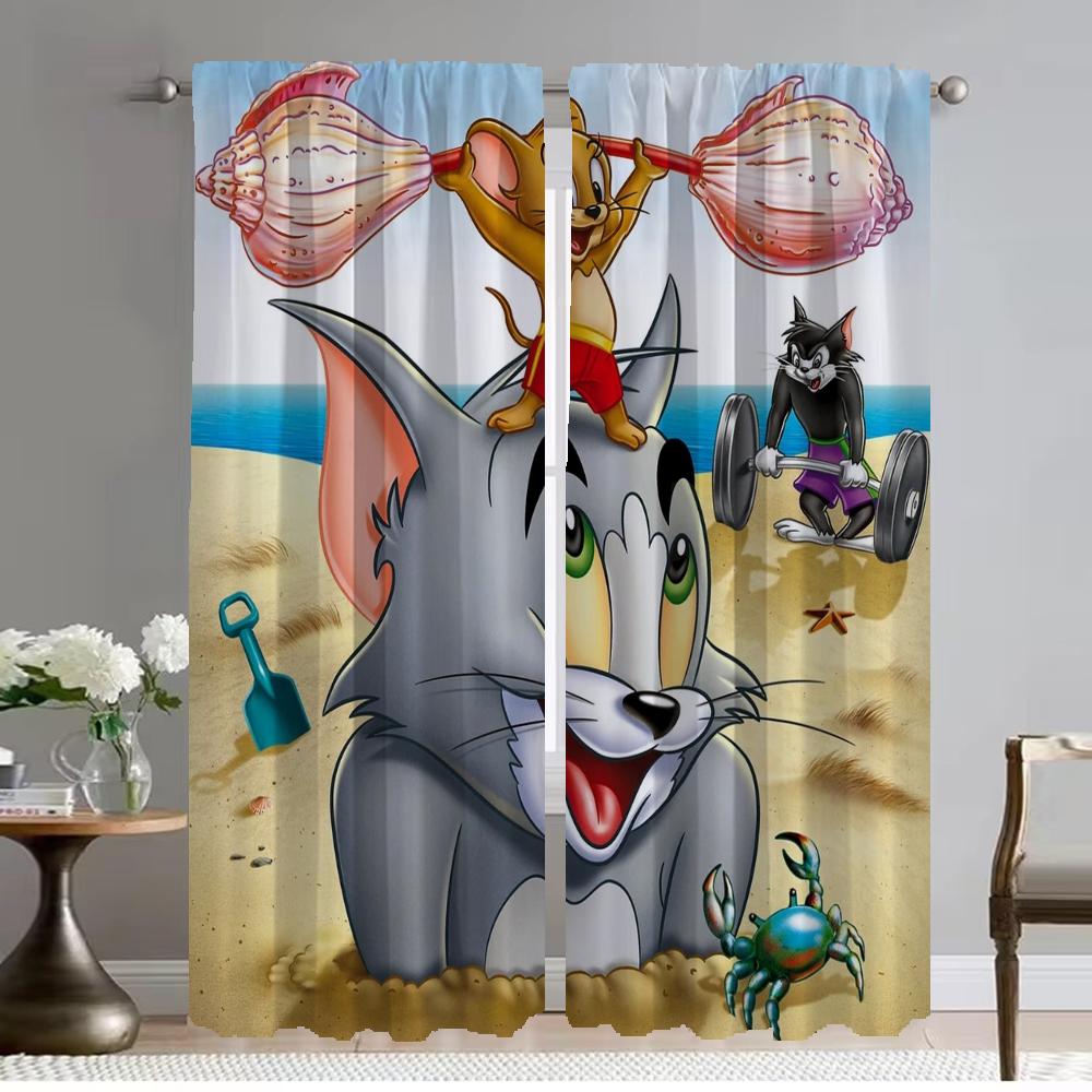 

Элегантные шторы для гостиной на Хэллоуин, затемняющие шторы для домашнего интерьера, 2 шт., перегородка из абажуров W50xH70cmx2pcs-CL