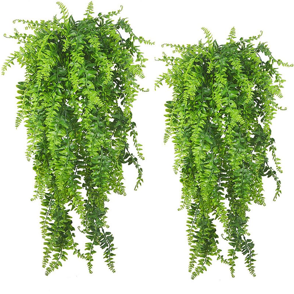 Fake Hanging Plant Artificial Hanging Plant For Indoor Outdoor, 30.7" Artificial Round Leaved Rattan Greenery Plants Home Wall Decoration Supplies