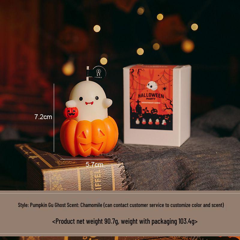 Pumpkin Ghost Halloween Scented Candle - Fragrant Gift for a Fun Atmosphere