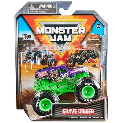 Monster Jam, Official Grave Digger Monster Truck, Die-Cast Vehicle, 1:64 Scale, Kids Toy for Boys Ages 3 and Up