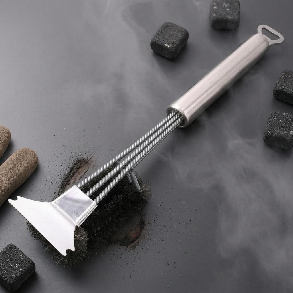 Barbecue Grill Brush Long Handle and Hanging Loop