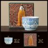 Blue and white bucket color tea cup New Chinese ceramic personal master cup Home office hospitality tea set Press hand small teacup