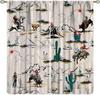 Vintage West Cowboy Window Curtains Rustic Wild West Cowboy Ride Horse and Desert Cactus Window Treatments for Bedroom Living