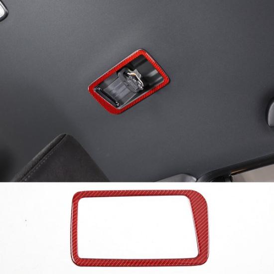 Red Carbon 2nd Row Seat Belt Buckle Frame Sticker For Honda Pilot 2016-