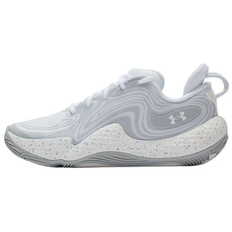 Under Armour Spawn 6 Minimalist Comfortable Non-Slip Durable Low-Top Basketball Shoes Unisex sneaker White 3027263-104