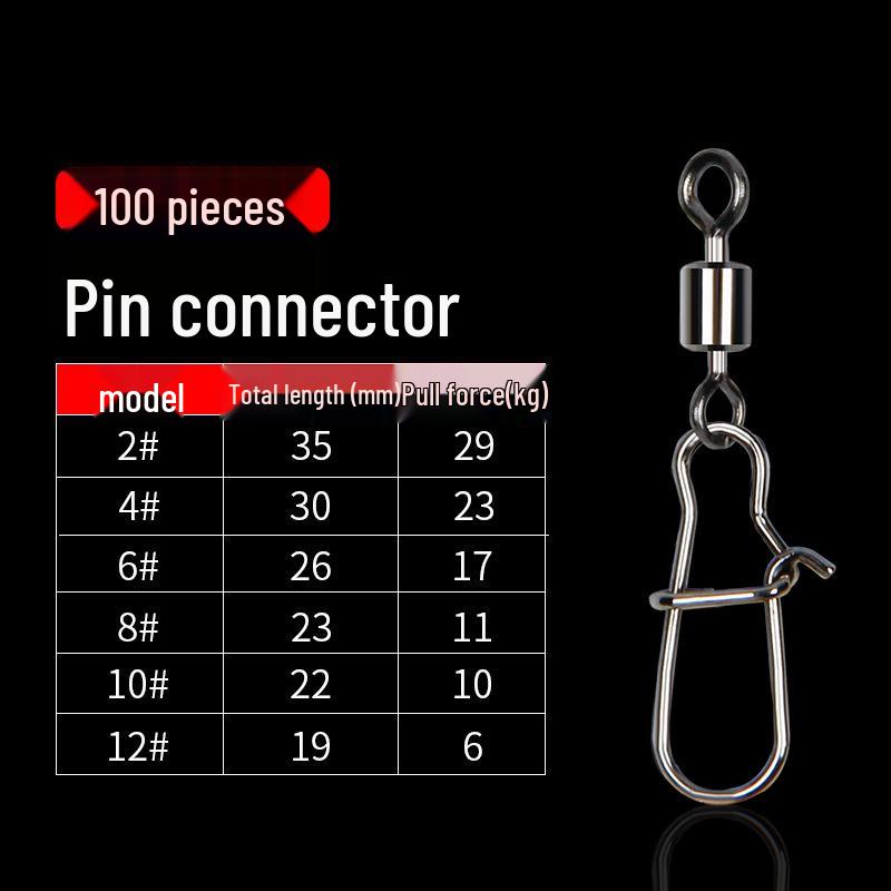 American High-Speed Copper Swivel Snap for Sea Fishing - Eight-Character Ring Connector