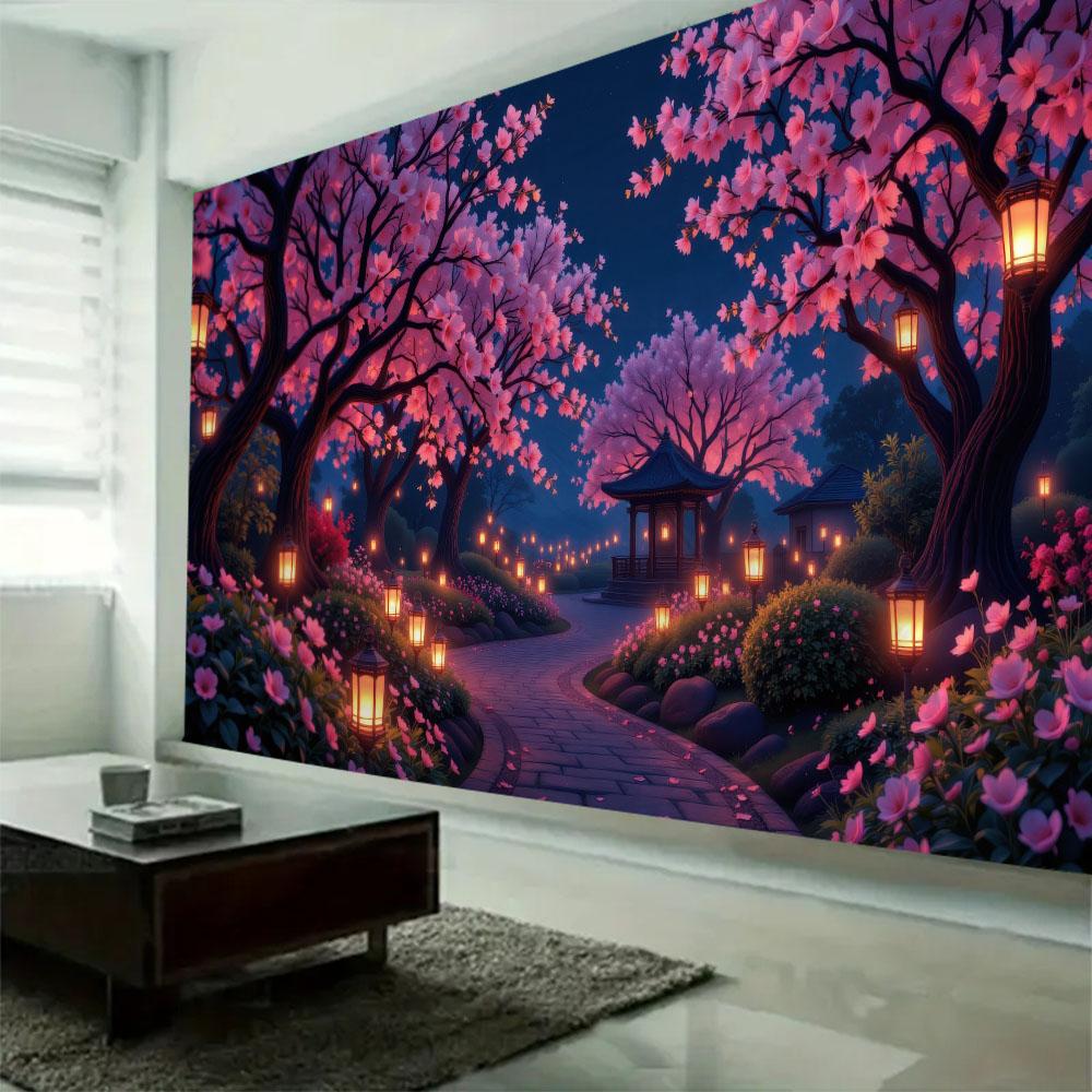 Garden Forest Tapestry Wall Hanging Home Decoration Background Poster Dormitory Bedroom Fabric Mural Bed Sheet Beach Mat