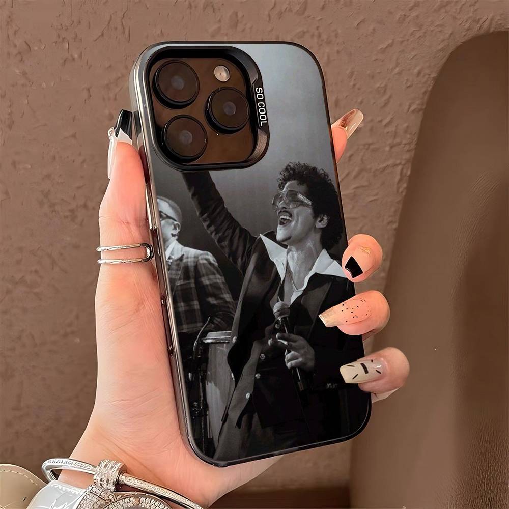 B-Bruno M-Mars Singer Phone Case For IPhone 17 16 15 14 13 Pro 12 11 Pro Max PLUS Color Back Cover