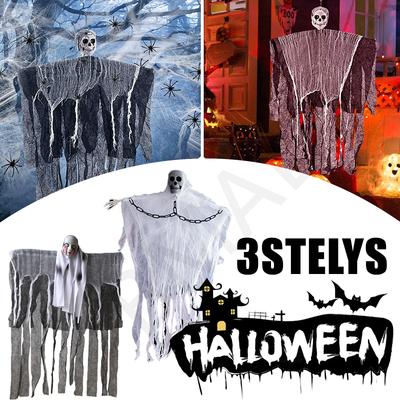 Halloween Party Hängender Schädel Skelett Geist Ornament Horror Requisiten Spukhaus Dekorationen Halloween Party Außendekorationen