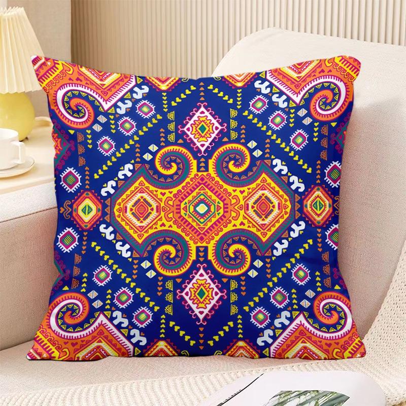 

Декоративная наволочка с принтом в стиле бохо в винтажном стиле для спальни, гостиной, квадратная подушка, наволочка 45x45cm