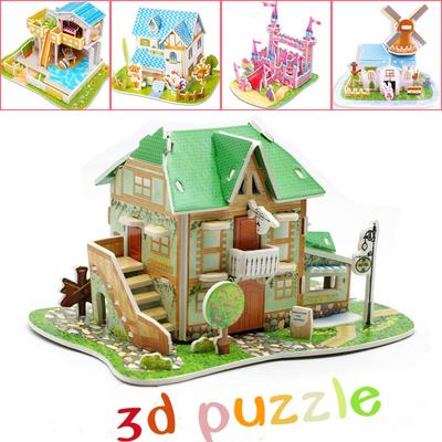 3D Puzzle Kids Toys Children's Creative DIY Paper Toy Puzzle or Puzzle Intelligence Building Blocks