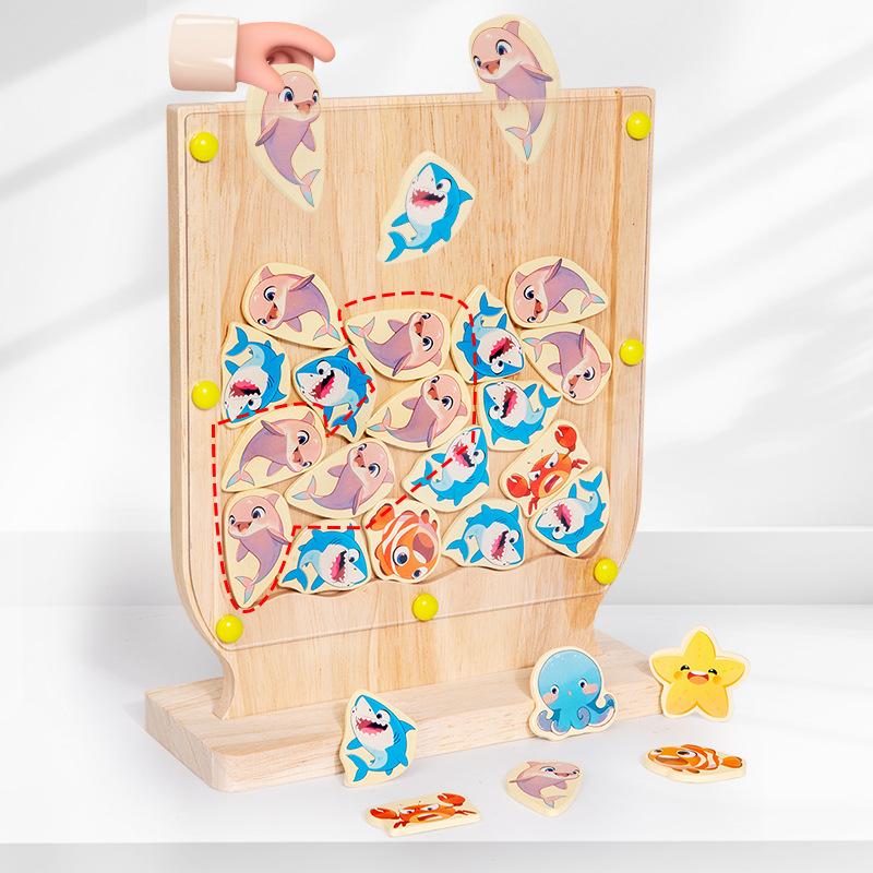 Double Battle Douyu Arena Lianlianwang Game Children'S Puzzle Early Education Parent-Child Interaction Wooden Toys