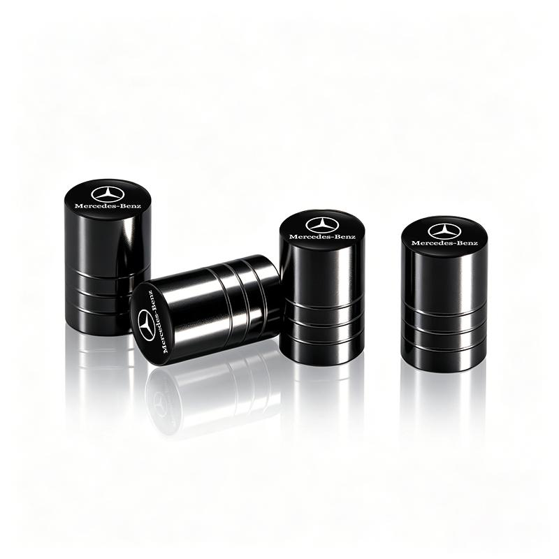 WAM3   4Pcs Car Tire Valve Cover Aluminum Alloy Car Wheel Tire Valve Caps For Mercedes Benz W210 W176 AMG CLS CLE CLA GLA GLB GLS Class
