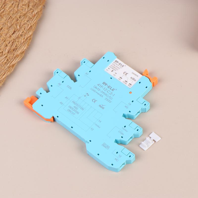 RY41F-1C Ultra-Thin Intermediate Relay - Slim Profile Electromagnetic Relay Module, Compatible With Hongfa RSL Base