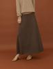 Beiseuseuledeu Soft A-Line Knit Skirt_Brown