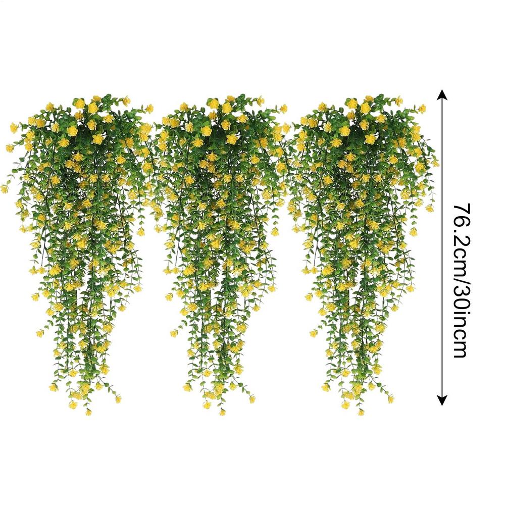 Simulated Flowers Ivy Vines Wall Hanging Wedding Gardening Decoration Artificial Realistic Rattan UV Resistant Flower Decor