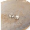 Textured Plain Ring Ear Buckle Women'S Simple Versatile Gold Silver Stud Earrings Premium Earrings Earrings