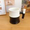 Panda cup high-value ceramic water cup with lid creative mug children's home coffee breakfast cup souvenir