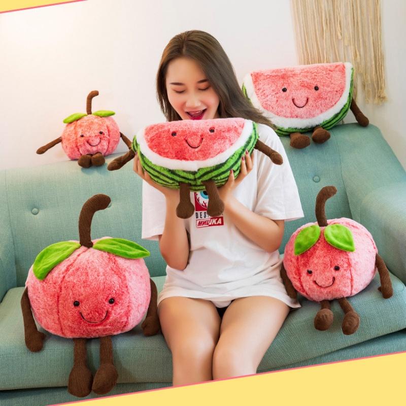 Plüschkissen mit Kirschmotiv – Niedliches Frucht-Kuscheltier für alle Altersgruppen (35 cm, 50 cm, 60 cm)