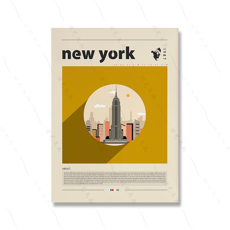 

Агра Индия Барселона ретро городской художественный постер холст середины века подарок на новоселье минималистичная дорожная картина с принтом домашний декор для комнаты 40x50cm No Framed