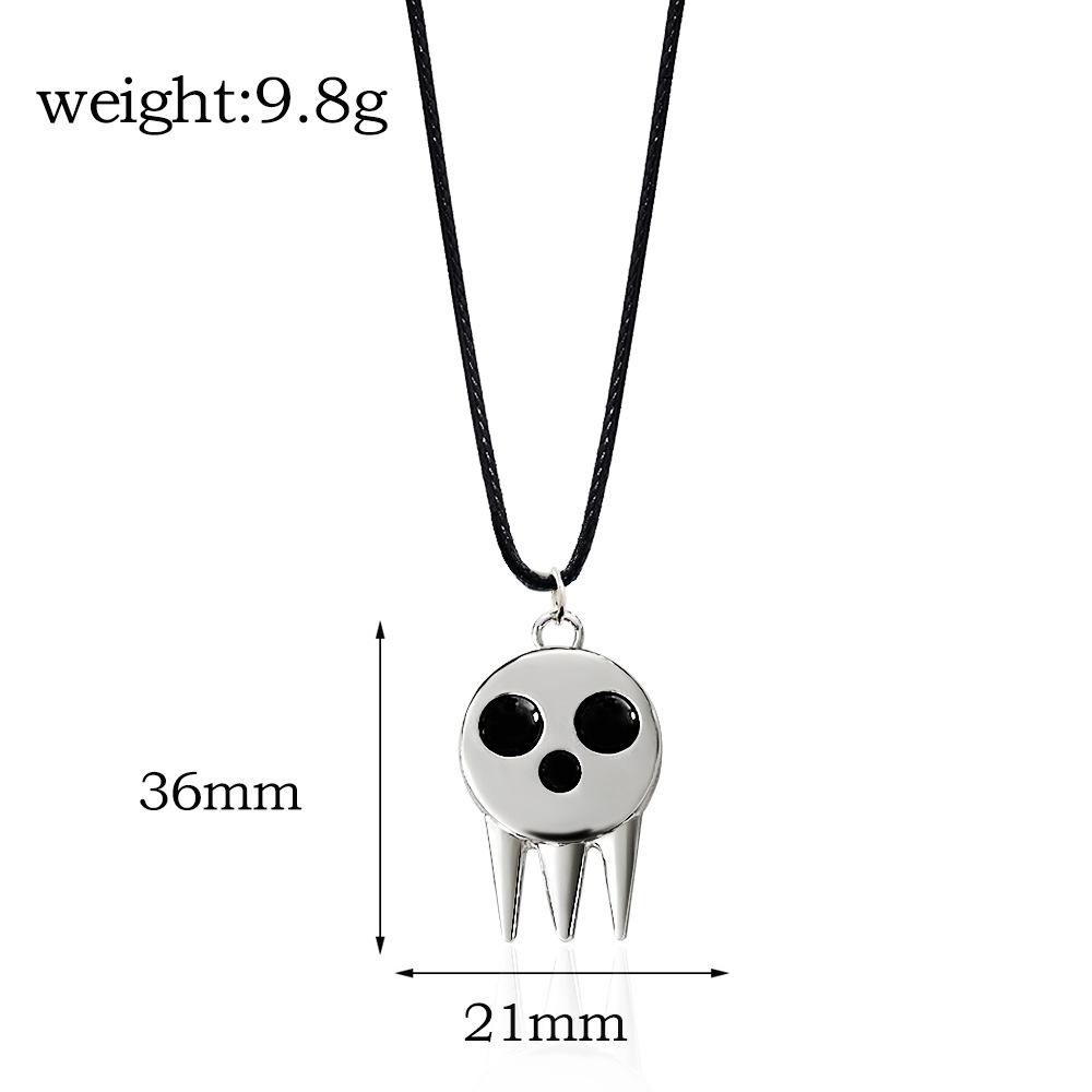 Anime Soul Eater Halskette Totenkopf Metall Anhänger Abzeichen Cosplay Requisiten Für Frauen Männer Fans Schmuck Zubehör Anhänger Geschenke