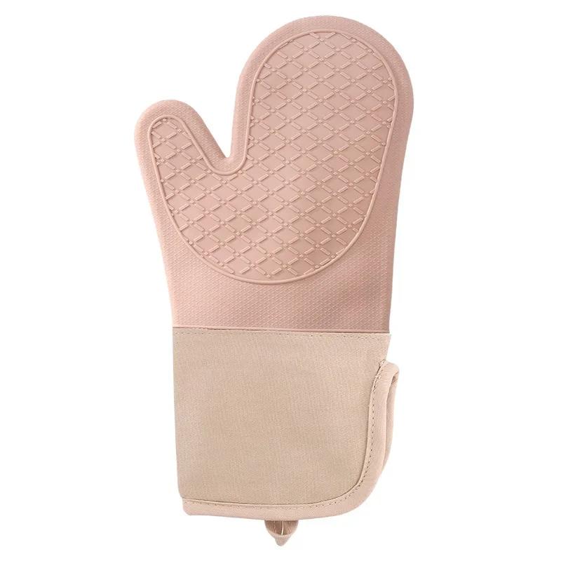 

Силиконовые перчатки кухонные силиконовые прихватки для духовки высокотемпературные нескользящие кухонные принадлежности для духовки выпечка десертов термостойкие перчатки розовый