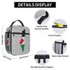 Palestine Flag Map Lunch Bag Kufiya Hatta Work Lunch Box For Child Casual Print Thermal Tote Handbags Waterproof Cooler Bag