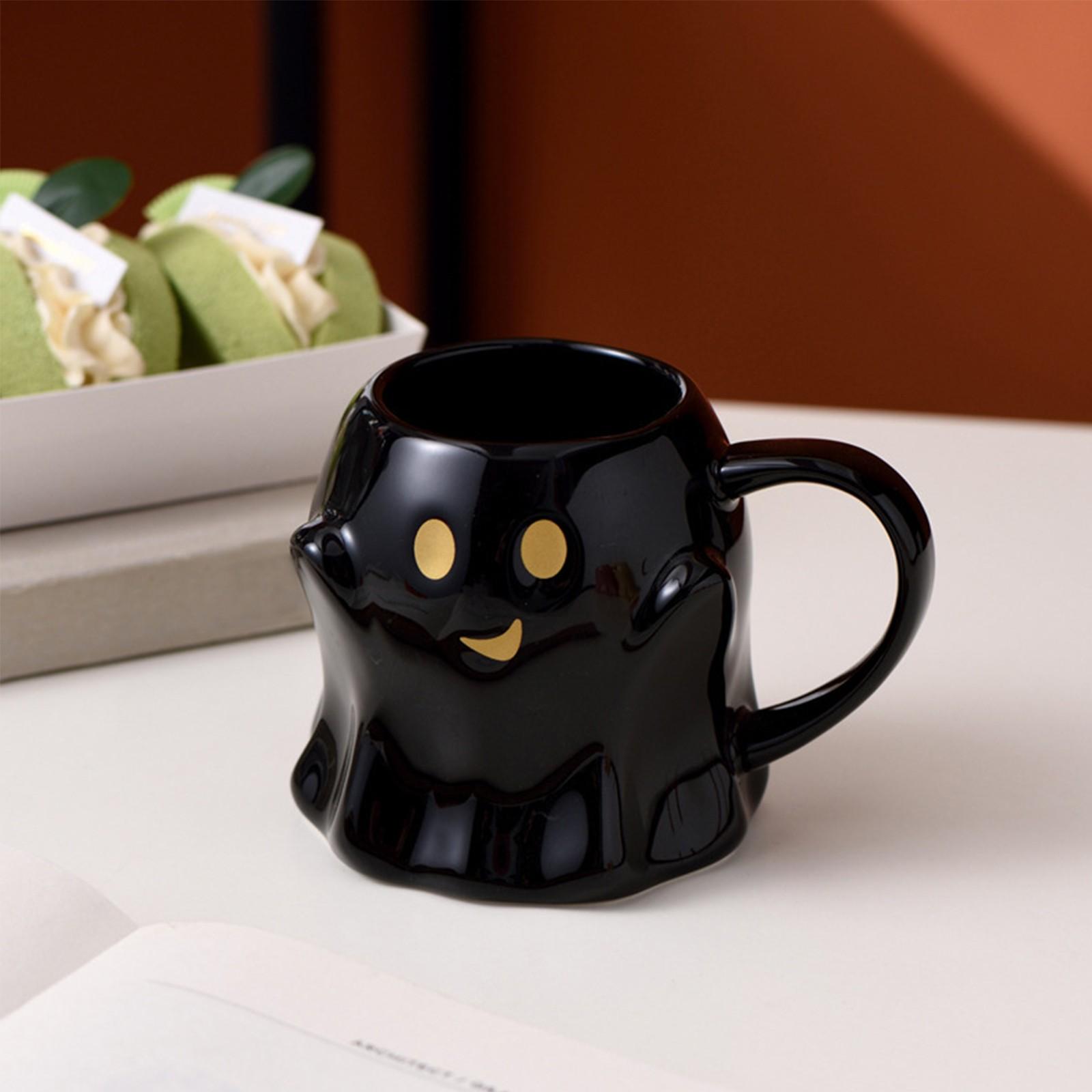 

Креативная милая кружка на Хэллоуин, расписанная вручную, подходит для украшения сцены вечеринки на Хэллоуин One Size чёрный