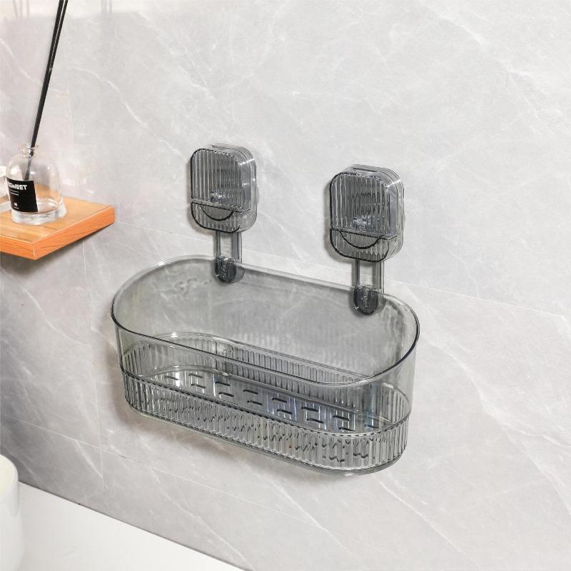 Saugnapf Aufbewahrungsregal Wandmontiert Ohne Bohren Badezimmer Dusche Waschbecken Küche Aufbewahrungsbox