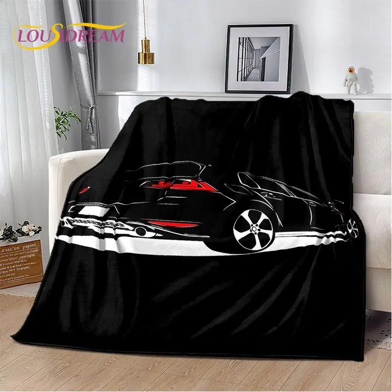 3D Racing Car Soft Plush Blanket,Flannel Blanket Throw Blanket for Living Room Bedroom Bed Sofa Picnic Hiking Leisure Napping