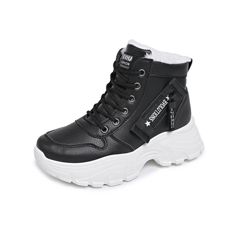 6583 snow boots high-top shoes women's shoes new autumn and winter thick-soled velvet cotton shoes warm Martin boots