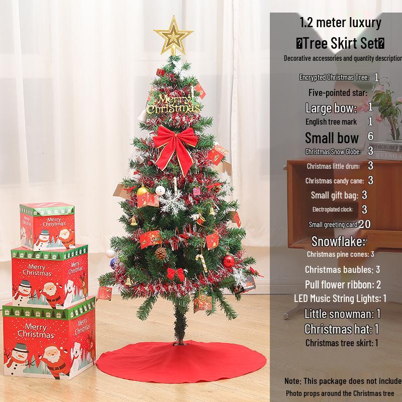 Christmas Tree Set with Window Decorations (60cm, 1.2m, 1.5m, 1.8m, 2.1m)