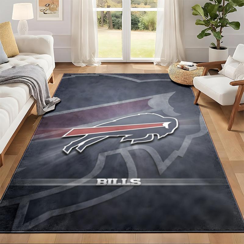 Buffalo Bills Carpet Door Mat for Living Room or Bedroom Protective Mat Under Chair Office Decoration Christmas Gift Birthday Present