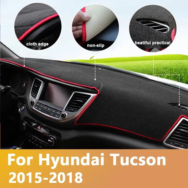 Car Dashboard Avoid Light Pad trument Platform Cover Mats Carpets LHD For Hyundai Tucson 2015-2017 2018   Accessories
