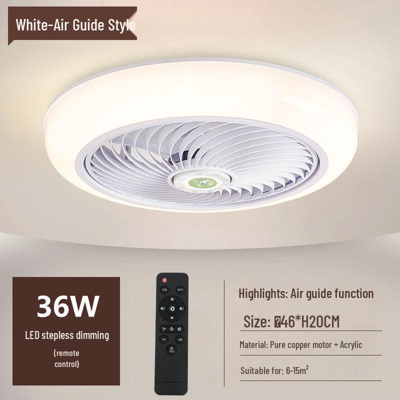 Ultra-thin Silent Ceiling Fan Light: Modern Invisible Chandelier for Bedroom, Living, and Dining Rooms