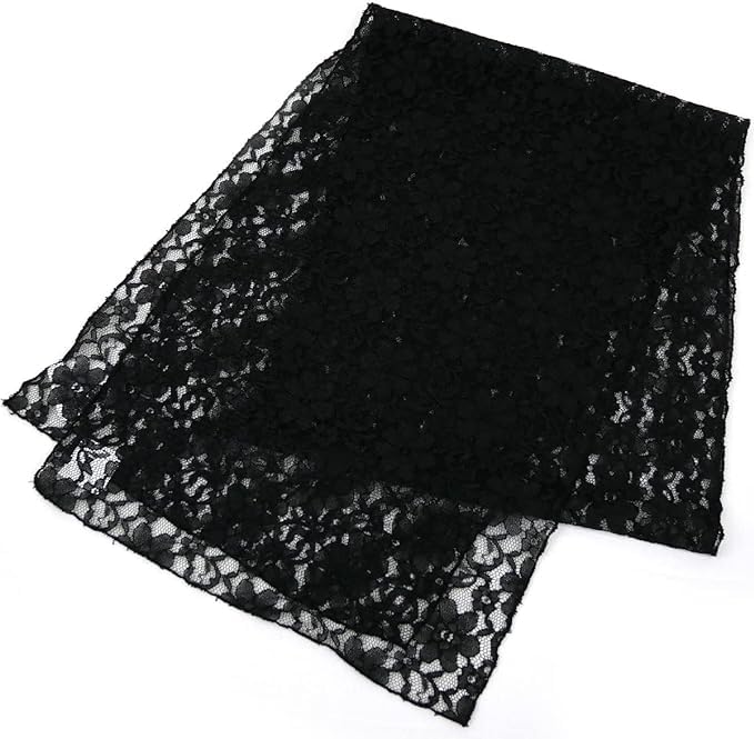 

All Lace Obi Folding Black Floral Pattern Furisode Stylish Kimono Modern Japanese Dress Coming of Age Ceremony Girly [Kyoto Usagido] OA-033 (Black) чёрный