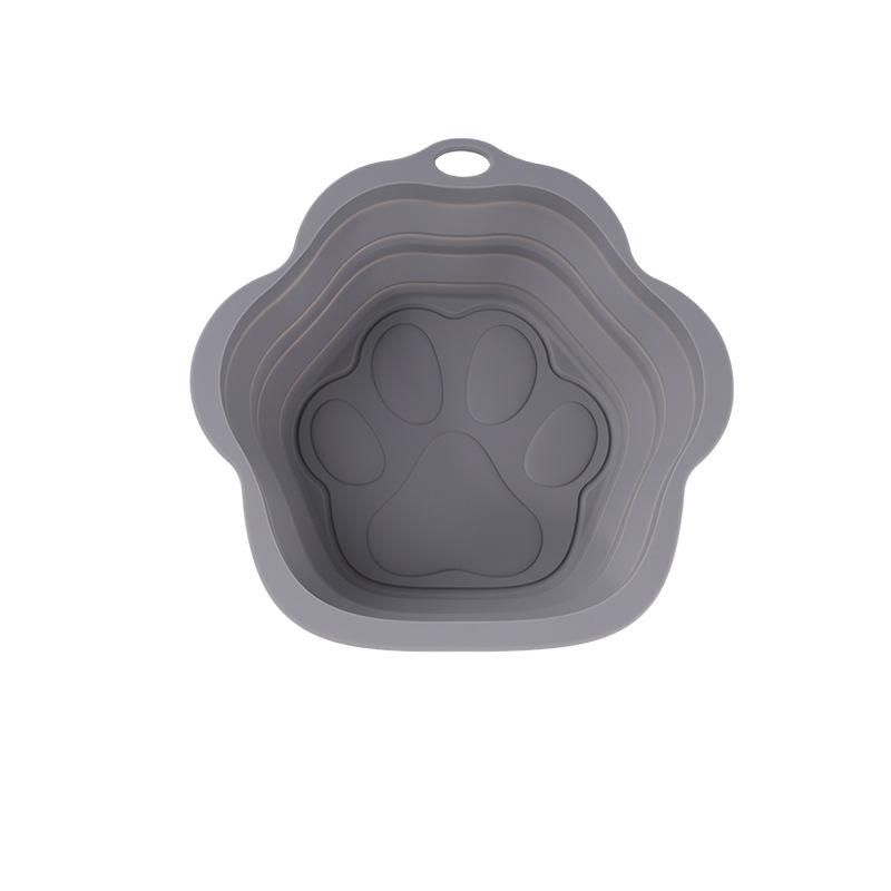 Dog Cat Folding Bowl Single Double Bowl Silicone Bowl Portable Bowl For Going Out Drinking And Feeding 2-In-1 Bowl Pet Supplies