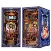 DIY 3D Book Nook Puzzle Olho Divino com Luz LED Habarri Kit de Construção em Miniatura de Madeira Coleção Decoração Presente 18x11x23cm